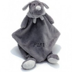 Accueil Dimpel doudou Dimpel Chien Gris Fonce Foulard Gris Clair Fifi Plat