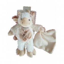 Accueil Histoire d'ours doudou Histoire d'ours Vache Blanc avec mouchoir 20cms Oh studio Pantin