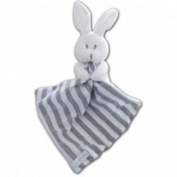 Accueil Chatounets doudou Chatounets Lapin Blanc rayure gris et blanc Pantin