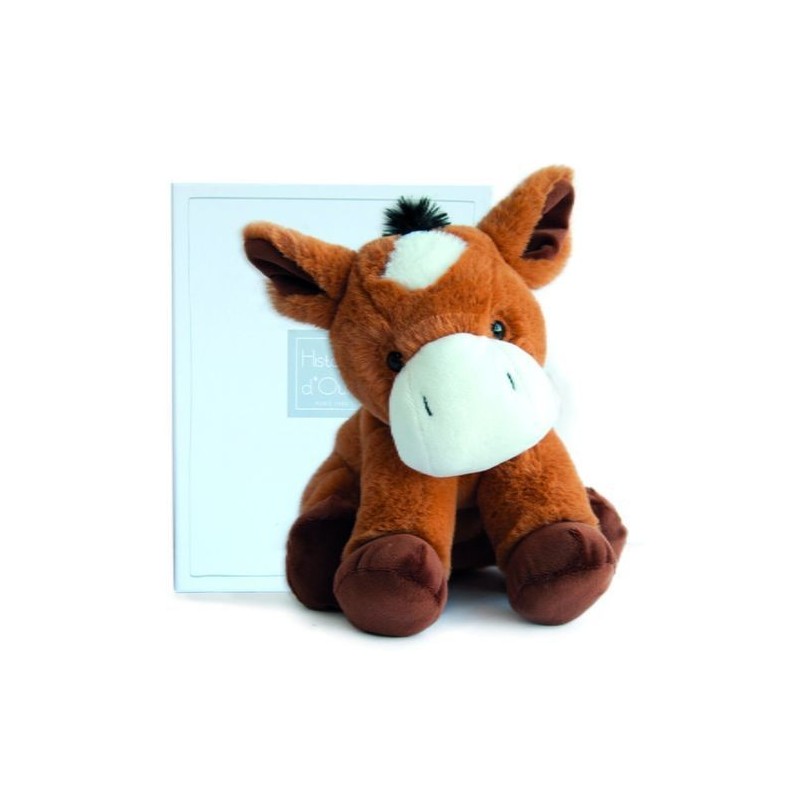 Histoire d'ours collection Yoopy Poopy prairie doudou cheval marron