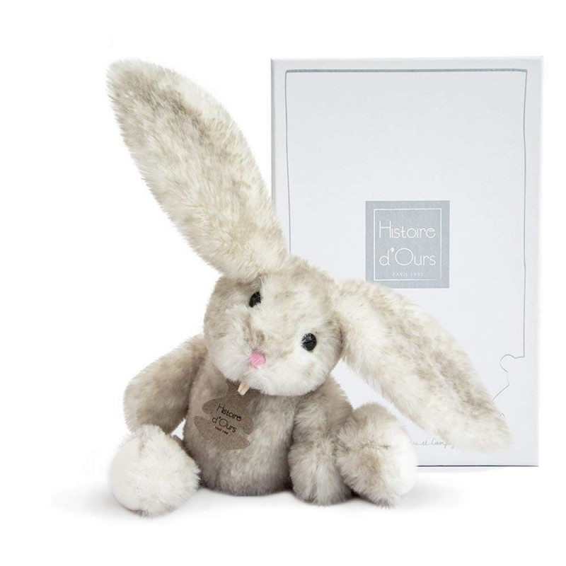 Accueil Histoire d'ours doudou Histoire d'ours Lapin Gris 27cms HO2735 Fluffy Pantin