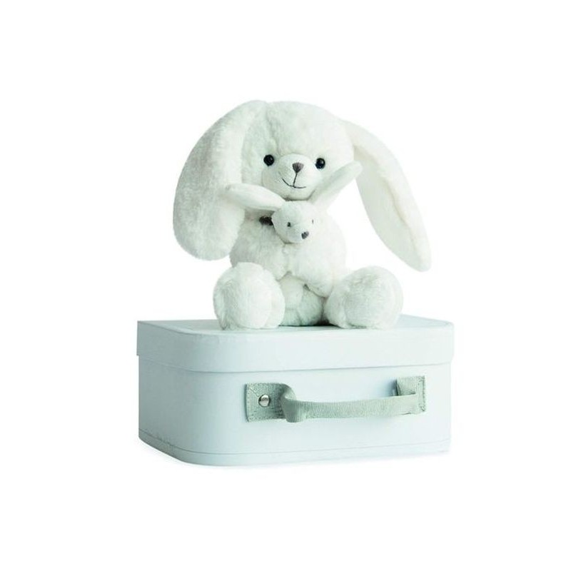 Accueil Histoire d'ours doudou Histoire d'ours Lapin Blanc dans sa valisette 17cms HO2641 Sweety Couture Pantin