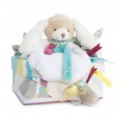 Accueil Histoire d'ours doudou Histoire d'ours Chien Blanc Toopi Attache Tetine