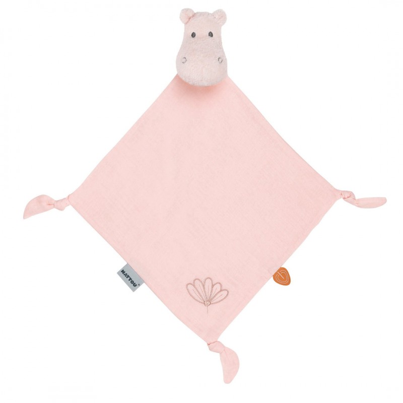 Accueil Nattou Doudou Nattou Hippo Tetra Lange rose Plat - Susie et Bonnie