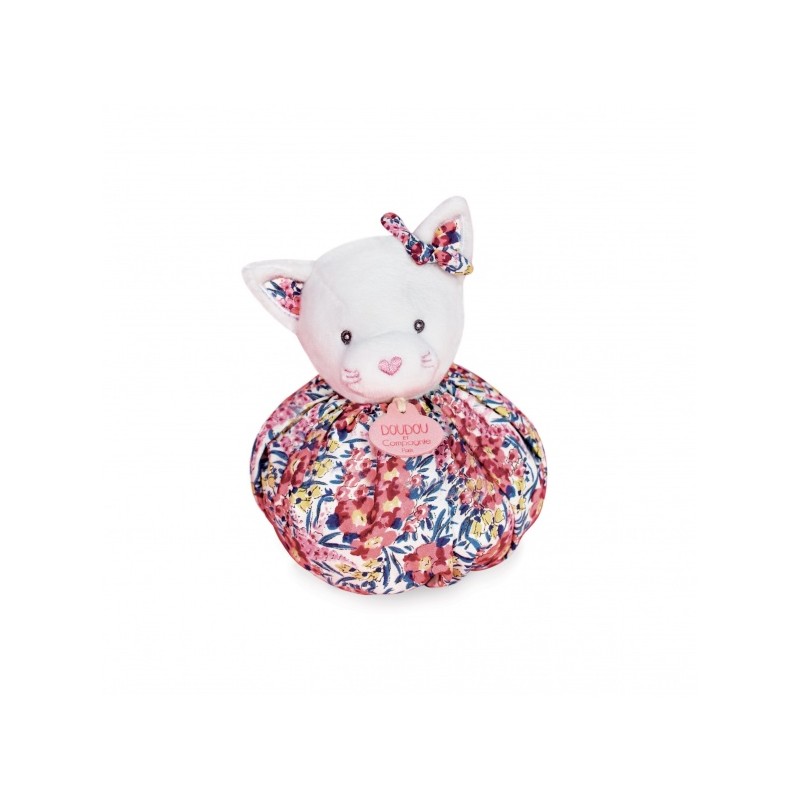 Accueil Doudou et Compagnie Doudou et Compagnie chat les petits futés liberty rose