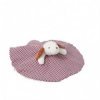 Accueil Jacadi doudou Jacadi Chien Marron Reversible a carreau Dos Ours Blanc Rond Petite Ecole Plat