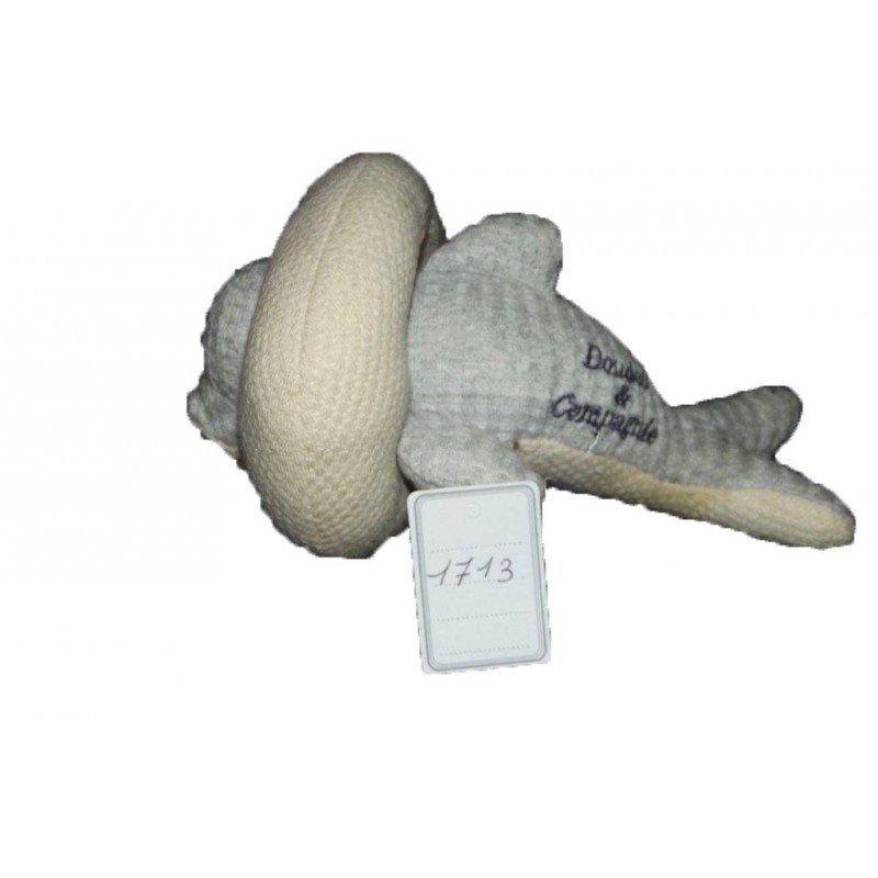Accueil Doudou et Compagnie doudou Doudou et compagnie Dauphin Gris bouee  Hochet