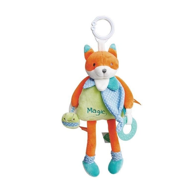 Accueil Doudou et Compagnie doudou Doudou et compagnie Renard Orange dentition hochet DC3006 Magic Activite