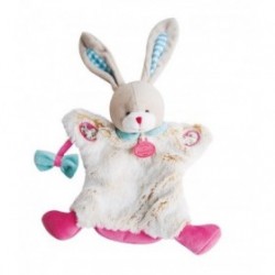 Accueil Doudou et Compagnie doudou Doudou et compagnie Lapin Rose fleur nœud DC2900 Choupidoudou Marionnette