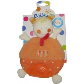 Accueil Babysun doudou Babysun Poupee Orange dentition pois plat