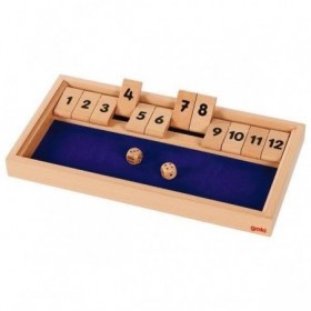 JJB  Shut the box, un jeu de dés en bois Ferme la boite