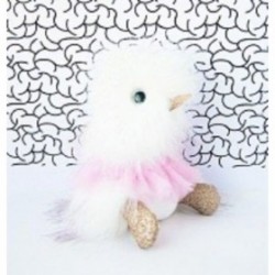 Accueil Doudou et Compagnie doudou Doudou et compagnie Canard Blanc tutu rose patte doré 18cms Coin Coin Pantin