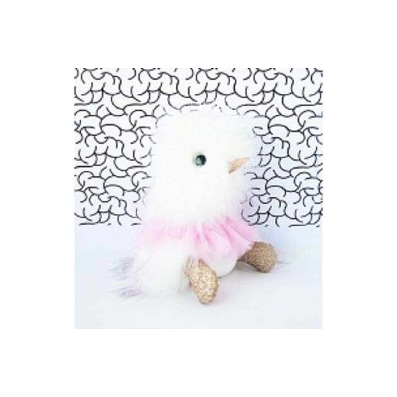 Accueil Doudou et Compagnie doudou Doudou et compagnie Canard Blanc tutu rose patte doré 18cms Coin Coin Pantin