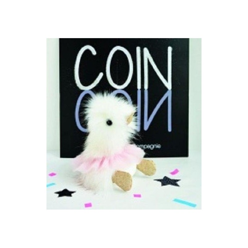 Accueil Doudou et Compagnie doudou Doudou et compagnie Canard Blanc tutu patte doré 22 cms Coin Coin Pantin