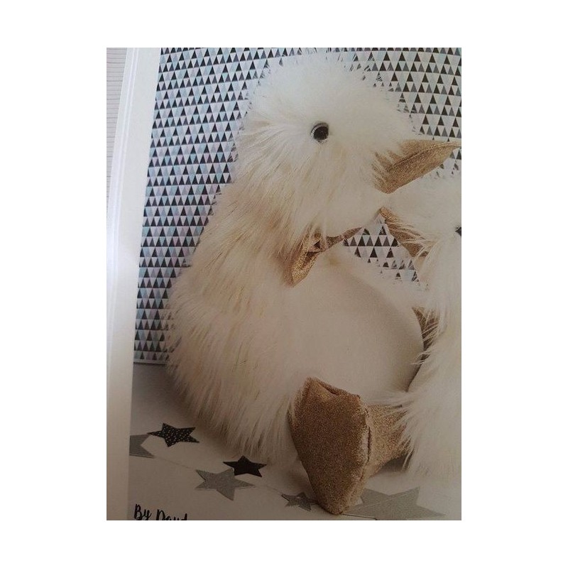 Accueil Doudou et Compagnie doudou Doudou et compagnie Canard Blanc Moonlight doré 22 cms Coin Coin Pantin