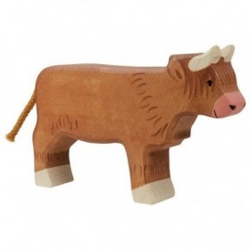 JJB  Figurine en Bois Holztiger la vache Higland