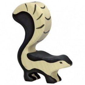 JJB  Figurine en Bois Holztiger Mouffette