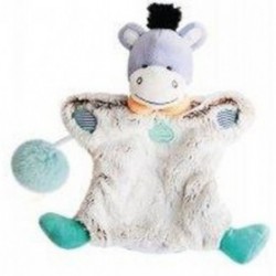 Accueil Doudou et Compagnie doudou Doudou et compagnie Ane Violet pompon vert DC3051 Lovely Pistache Marionnette