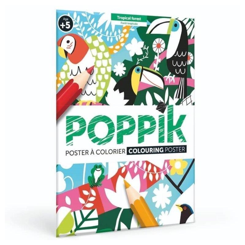 JJB  Poppik Poster à colorier la foret Tropicale