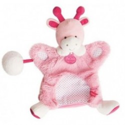 Accueil Doudou et Compagnie doudou Doudou et compagnie Girafe Rose pompon blanc DC3050 Lovely Fraise Marionnette