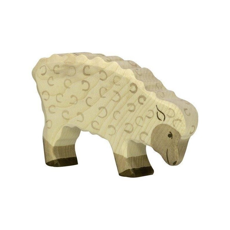 JJB  Holztiger Mouton mangeant en Bois