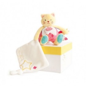 Doudou Babynat babynat chat Cleo adore la mer poisson jaune marionnette BN698 Babynat HO95