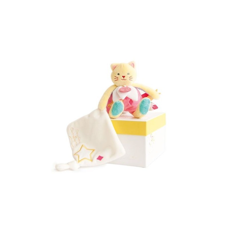 Accueil Doudou et Compagnie doudou Doudou et compagnie Chat Jaune Magic avec mouchoir 25cms DC3021 Les Luminescents Pantin