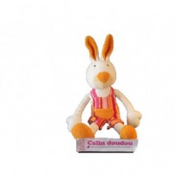 Accueil Babysun doudou Babysun Lapin Orange salopette rose et orange  Hochet