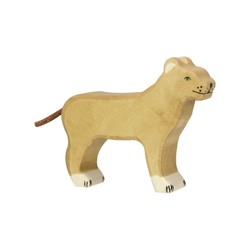 JJB  Holztiger Figurine en bois la lionne