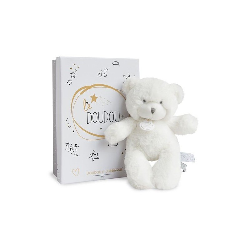 Accueil Doudou et Compagnie doudou Doudou et compagnie Ours Blanc etiquette argent 20cms Lumineux Pantin