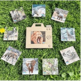 JJB  Set de 40 cartes d'apprentissages en Anglais Les cris des animaux
