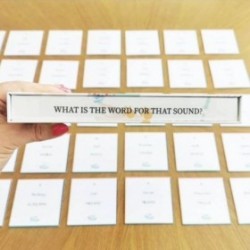 JJB  Set de 40 cartes d'apprentissages en Anglais Les cris des animaux