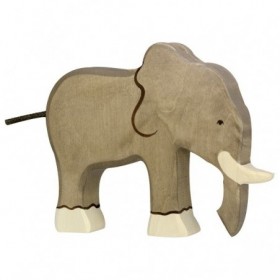 JJB  Holztiger Elephant trompe en Bas en Bois