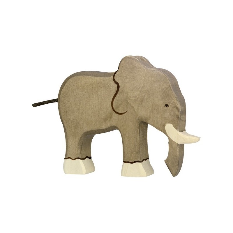 JJB  Holztiger Elephant trompe en Bas en Bois