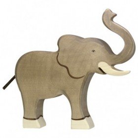 JJB  Holztiger Elephant Trompe Haute en Bois