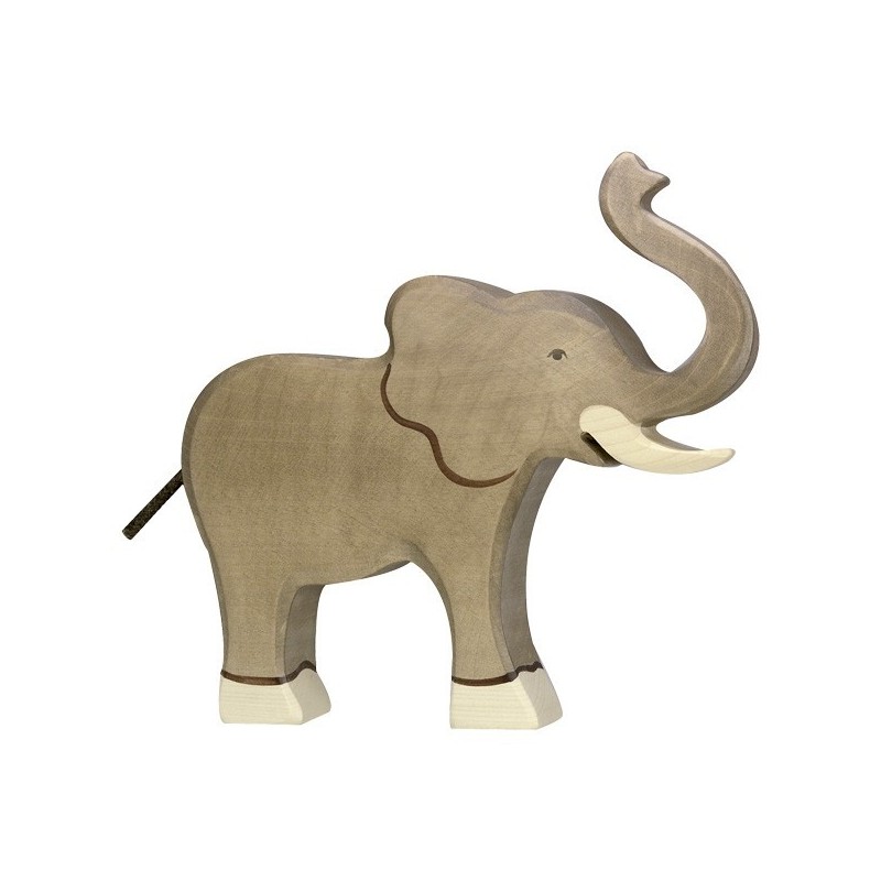 JJB  Holztiger Elephant Trompe Haute en Bois