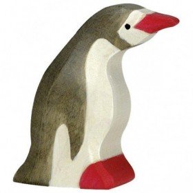 JJB  Figurine en Bois Holztiger le petit Pingouin