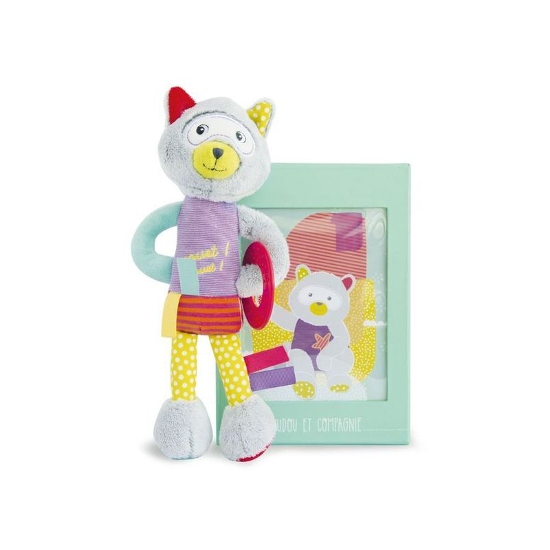 Accueil Doudou et Compagnie doudou Doudou et compagnie Raton laveur Gris DC3098 pouet