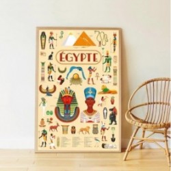 JJB  Poppik Stickers Mon poster sur l' Egypte en 35 gommettes