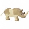 JJB  Figurine en Bois Holztiger le Rhinoceros