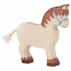 JJB  Figurine en Bois Holztiger le Cheval de Trait