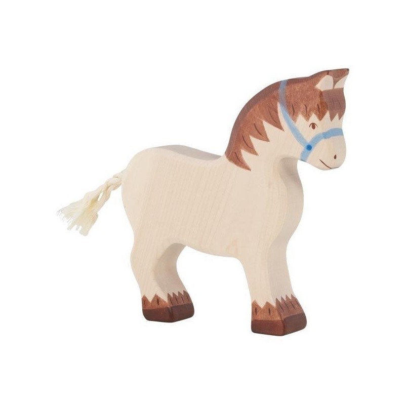 JJB  Figurine en Bois Holztiger le Cheval de Trait