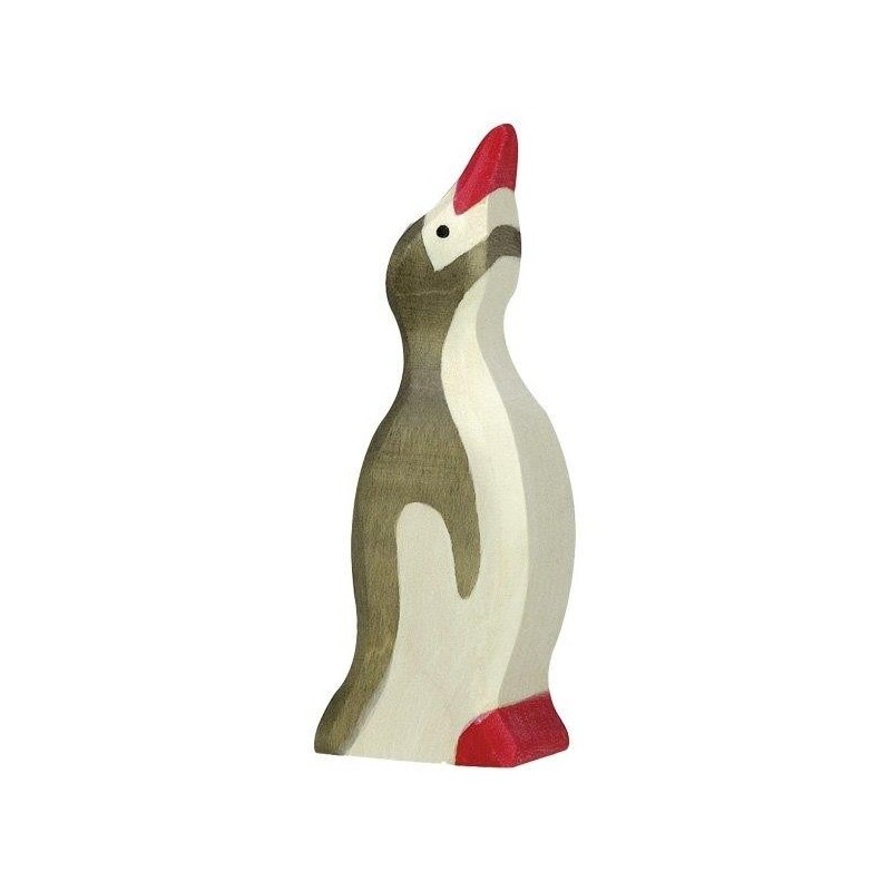 JJB  Holztiger le petit Pingouin tête Haute en Bois