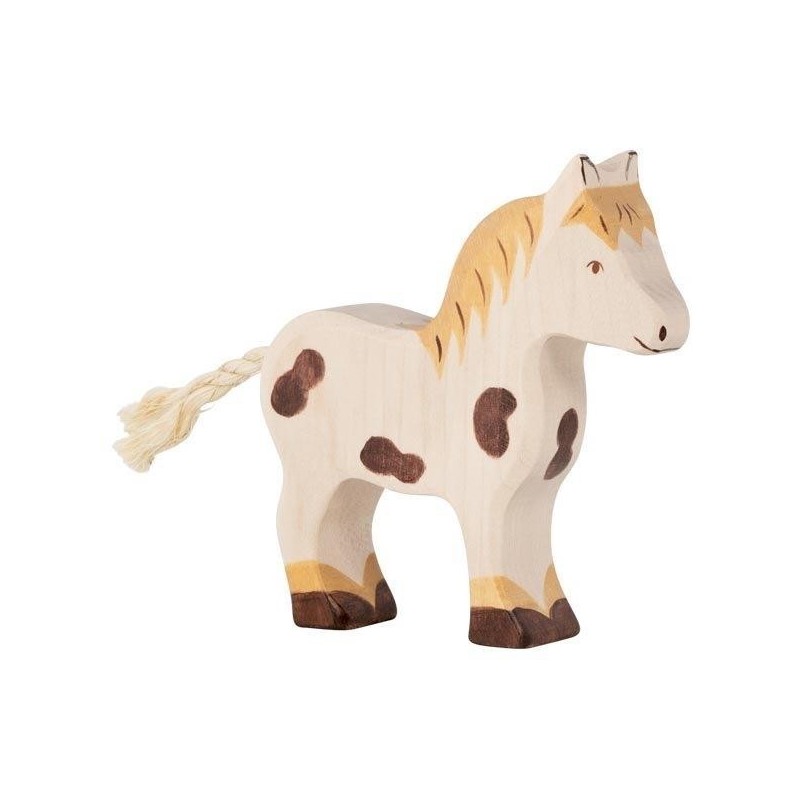 JJB  Figurine en Bois Holztiger le Poney