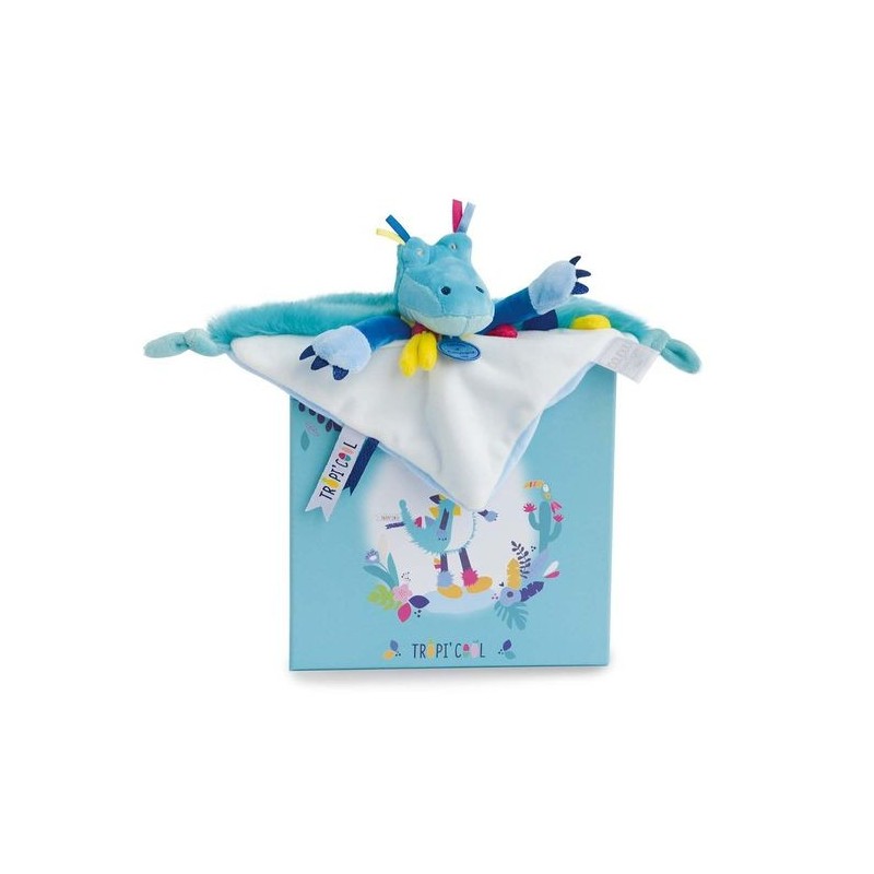 Accueil Doudou et Compagnie doudou Doudou et compagnie Crocodile Turquoise 22 cm DC3287 Tropicool Plat