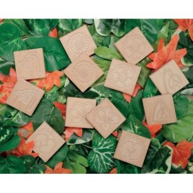 JJB  Yellow Door Empreintes de fleurs en Bois