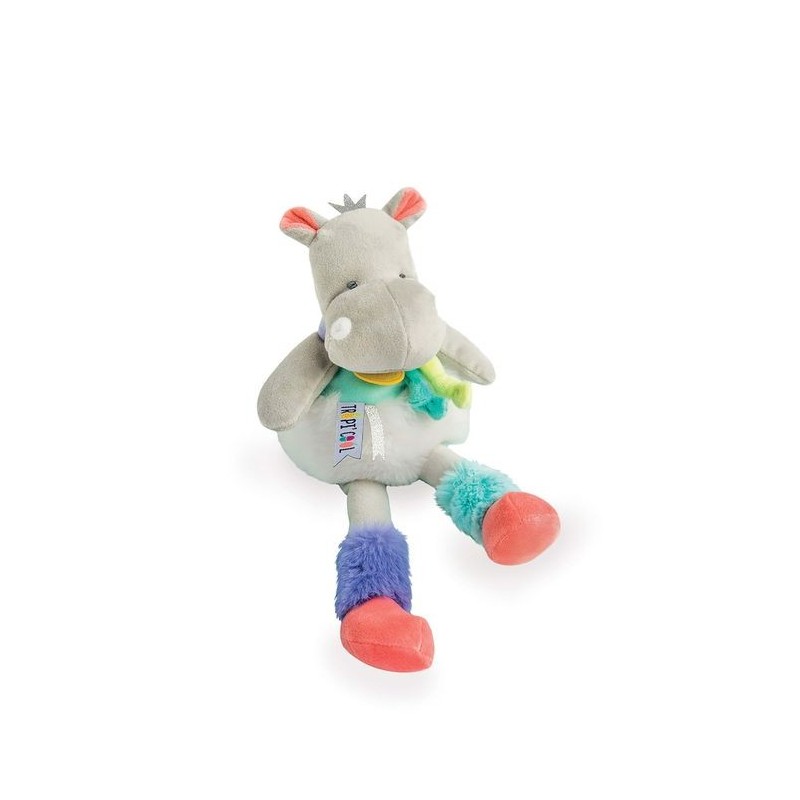 Accueil Doudou et Compagnie doudou Doudou et compagnie Hippopotame Vert 30 cm DC3304 Tropicool Pantin