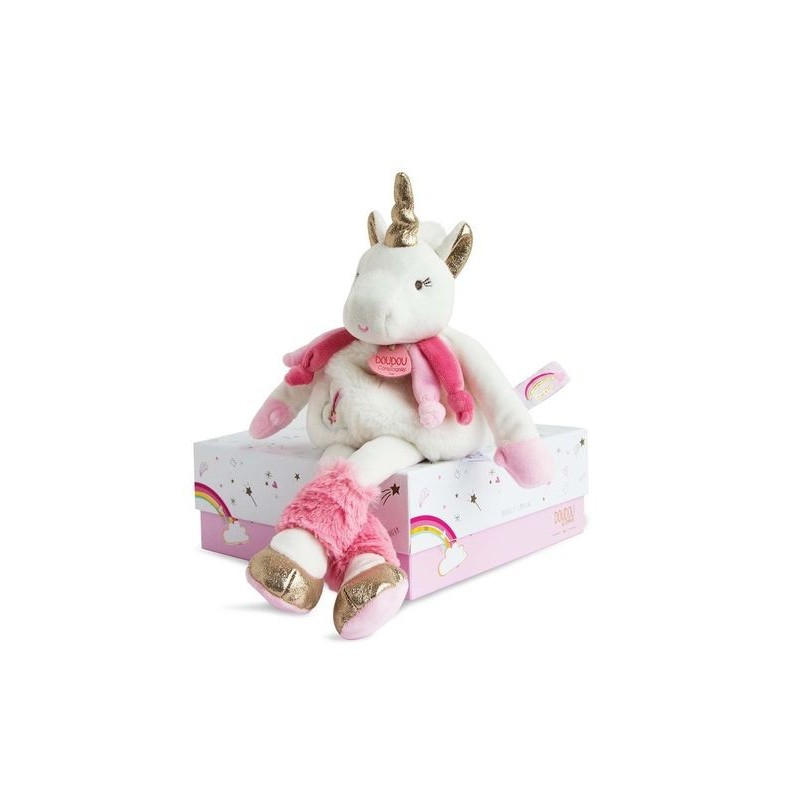 Accueil Doudou et Compagnie doudou Doudou et compagnie Licorne Blanc Lucie 22cms DC3313 Licorne Pantin