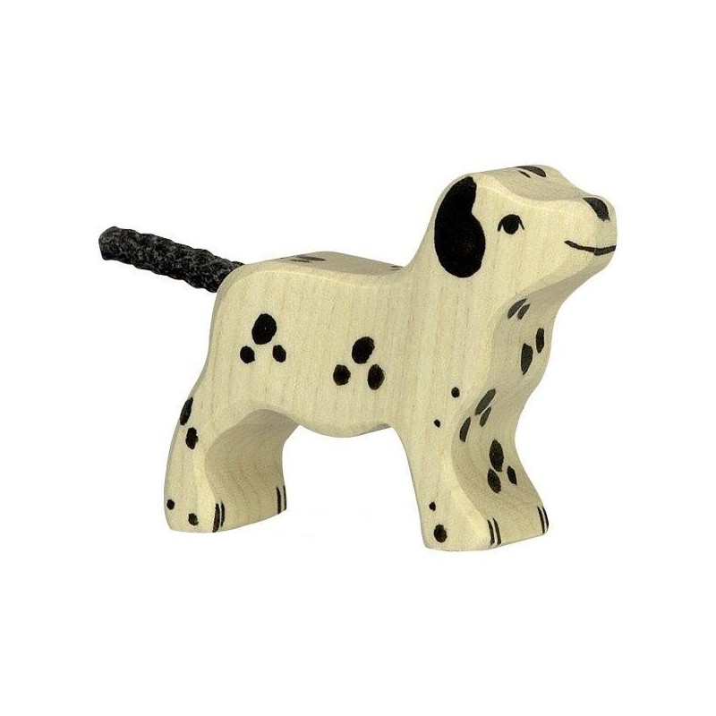 JJB  Figurine en Bois Holztiger le bébé chiot Dalmatien