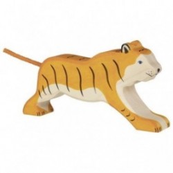 JJB  Figurine en Bois Holztiger Le Tigre marchant